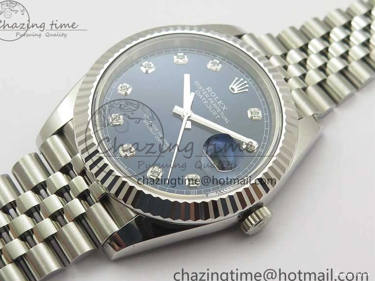 0406 Cozy New DateJust 41 126334 ARF 1:1 Best Edition 904L Steel Blue Diamonds Dial on Jubilee Bracelet A 2548